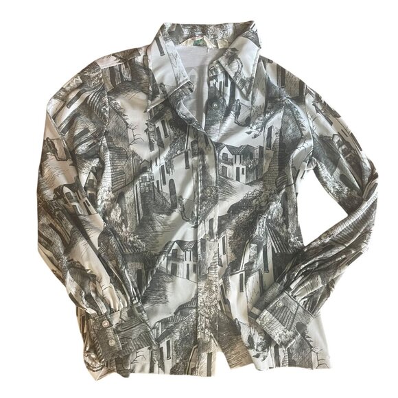 VTG Printed Blouse - Picture 5 of 10